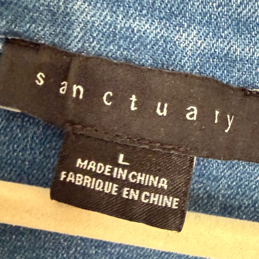 Sanctuary Denim Fitted Vest - Size Large - Picture 3 of 8